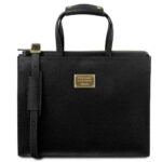 Palermo - Serviette en Cuir Saffiano Avec 3 Compartiments